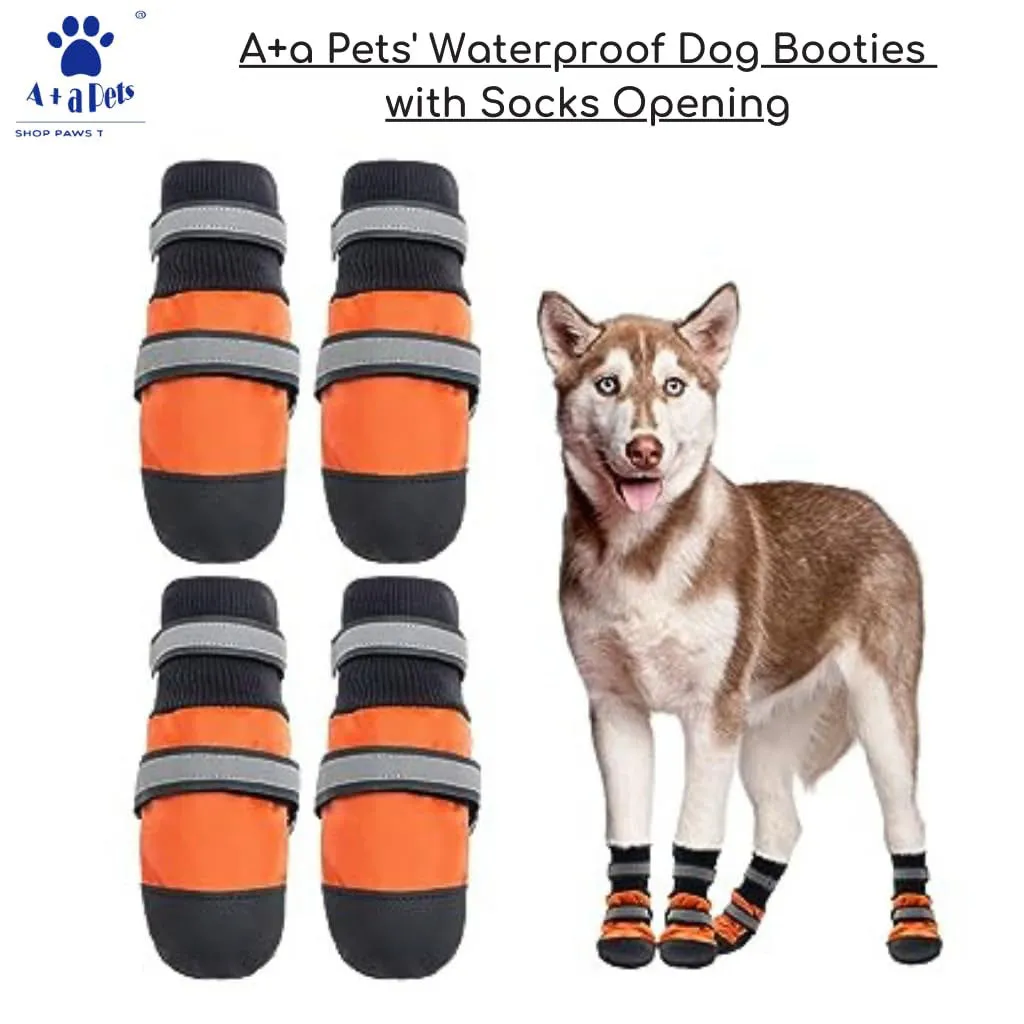 A a Pets' Premium Dog Boots for All-Weather Adventures - Red