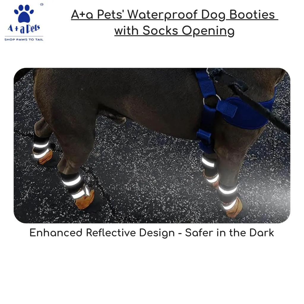 A a Pets' Premium Dog Boots for All-Weather Adventures - Red