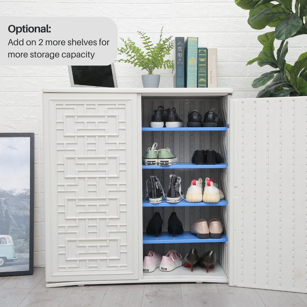 AVA Multipurpose Outdoor Storage Shoe Cabinet White