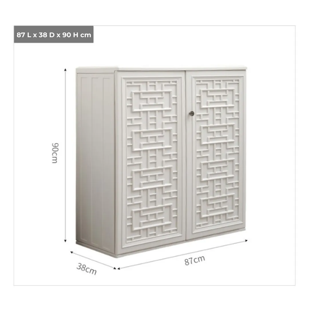 AVA Multipurpose Outdoor Storage Shoe Cabinet White