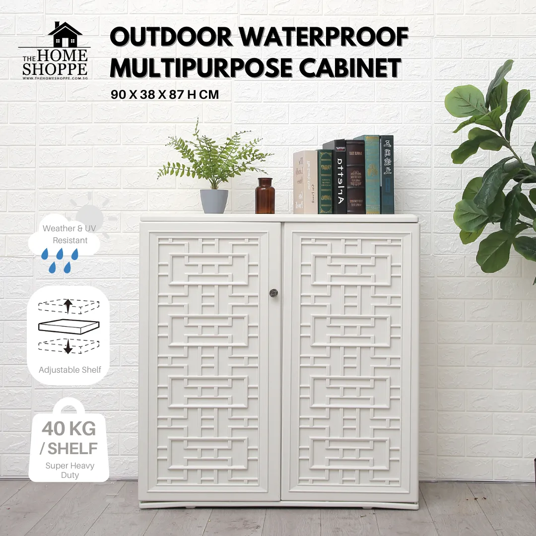 AVA Multipurpose Outdoor Storage Shoe Cabinet White