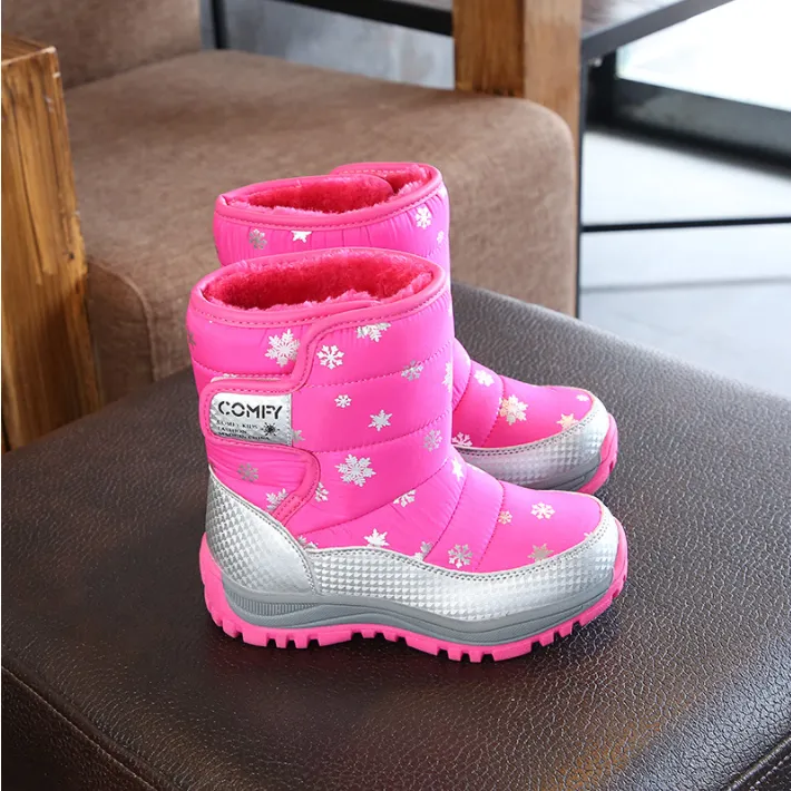 Boys And Girls Mid-boots Baby Thickened Warm Cotton Shoes