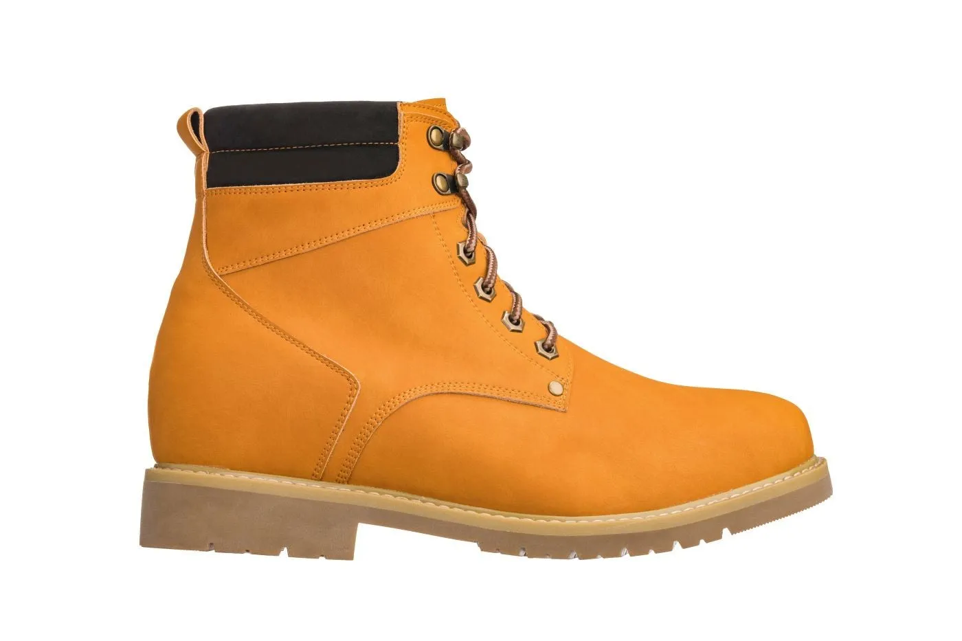 CALTO - K8821 - 3.2 Inches Taller (Nubuck Camel) - Work Style Boot