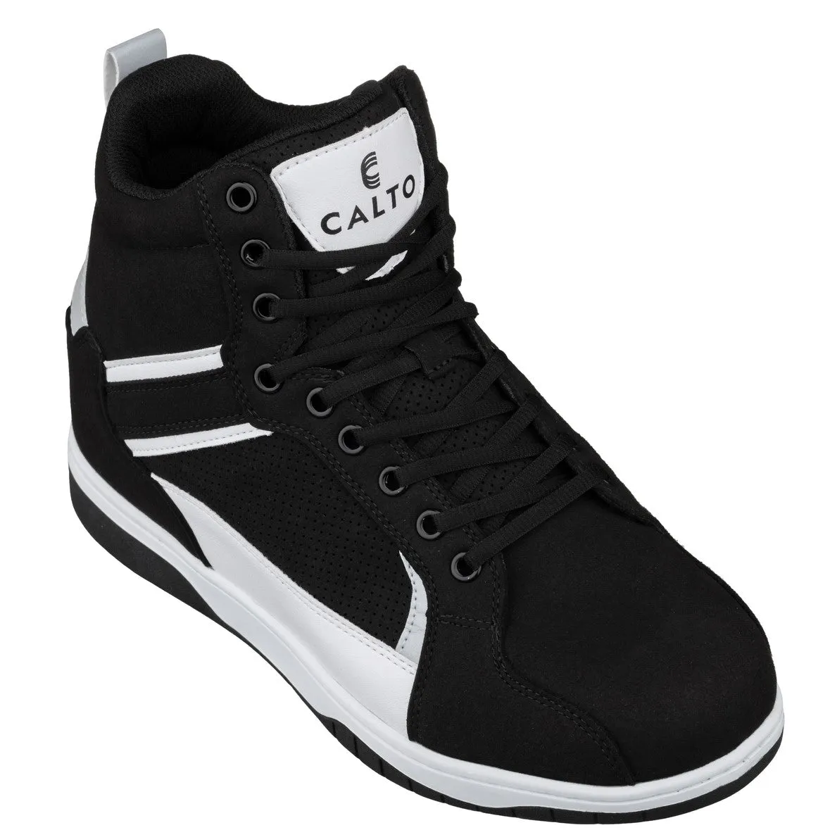 CALTO - S3720 - 3.2 Inches Taller (Black/White) - Sneakers