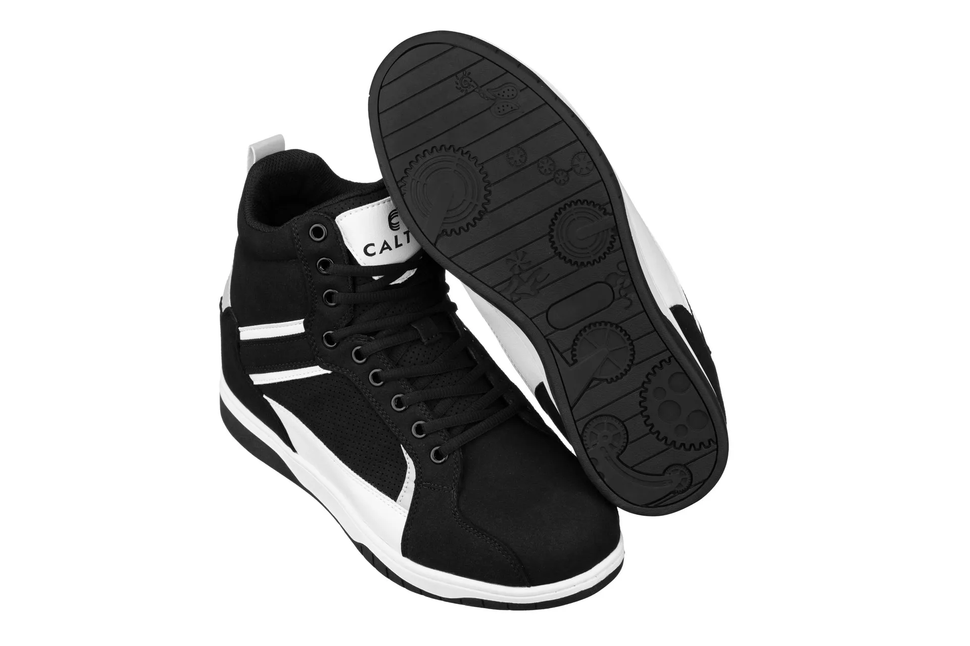 CALTO - S3720 - 3.2 Inches Taller (Black/White) - Sneakers