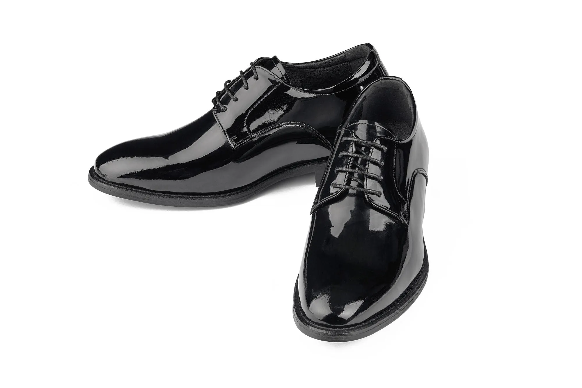 CALTO - Y7401 - 2.8 Inches Taller (Black) - Patent Leather Formal Dress Shoes