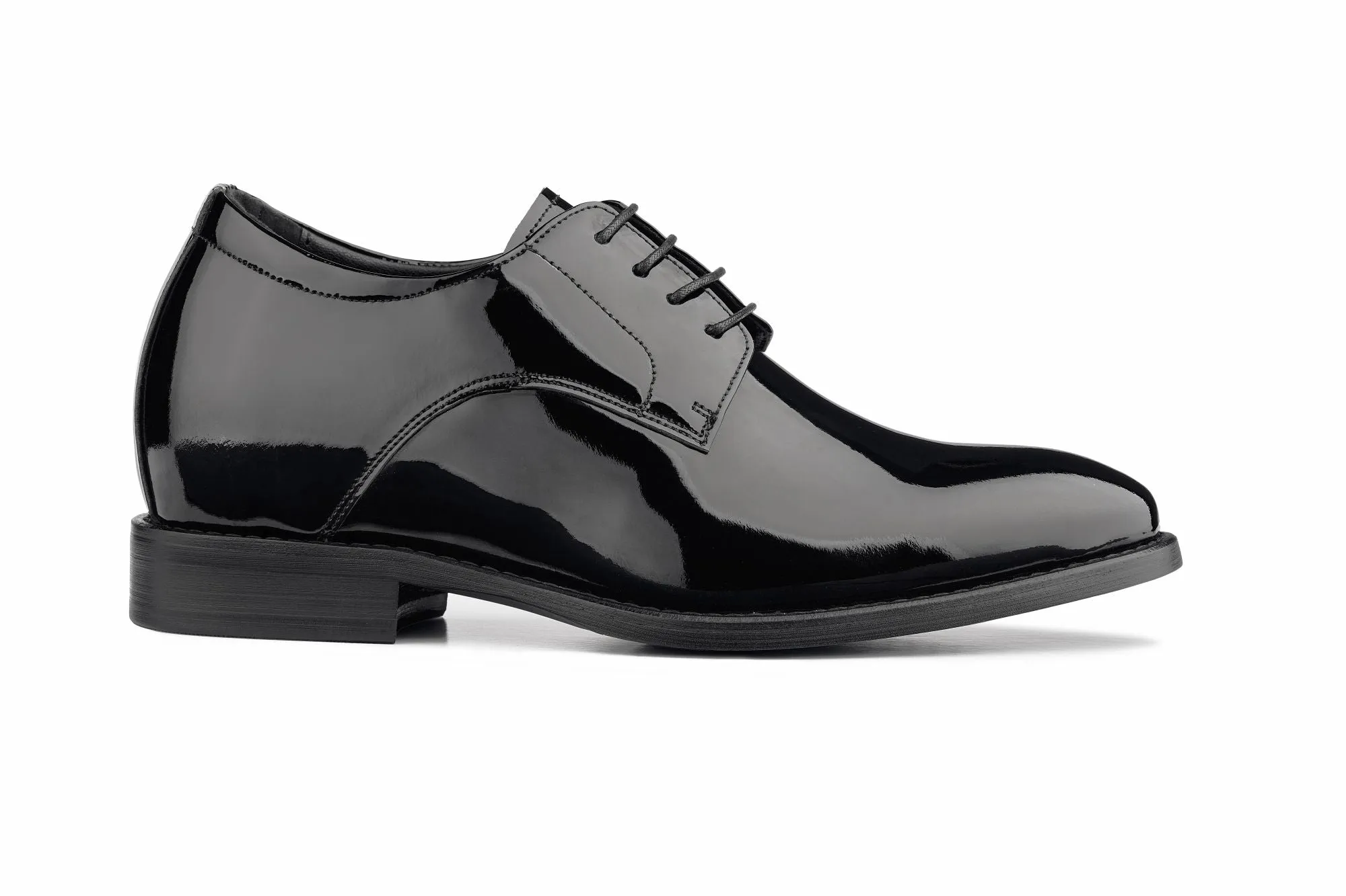 CALTO - Y7401 - 2.8 Inches Taller (Black) - Patent Leather Formal Dress Shoes