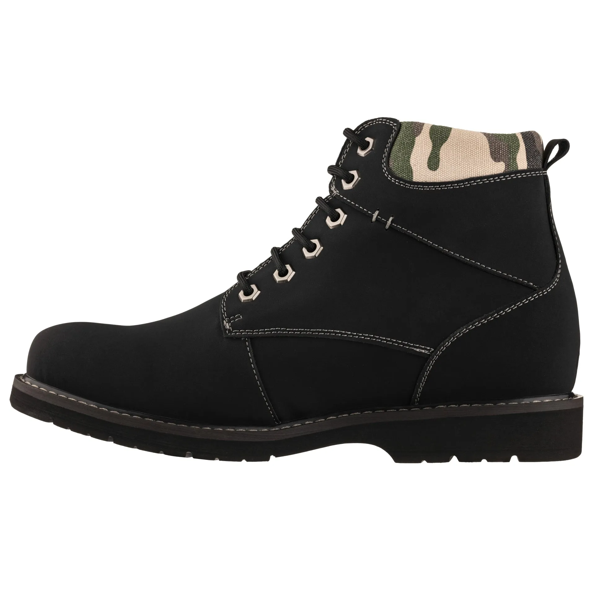 CALTO - YH7831 - 3.2 Inches (Black) - Nubuck Boots