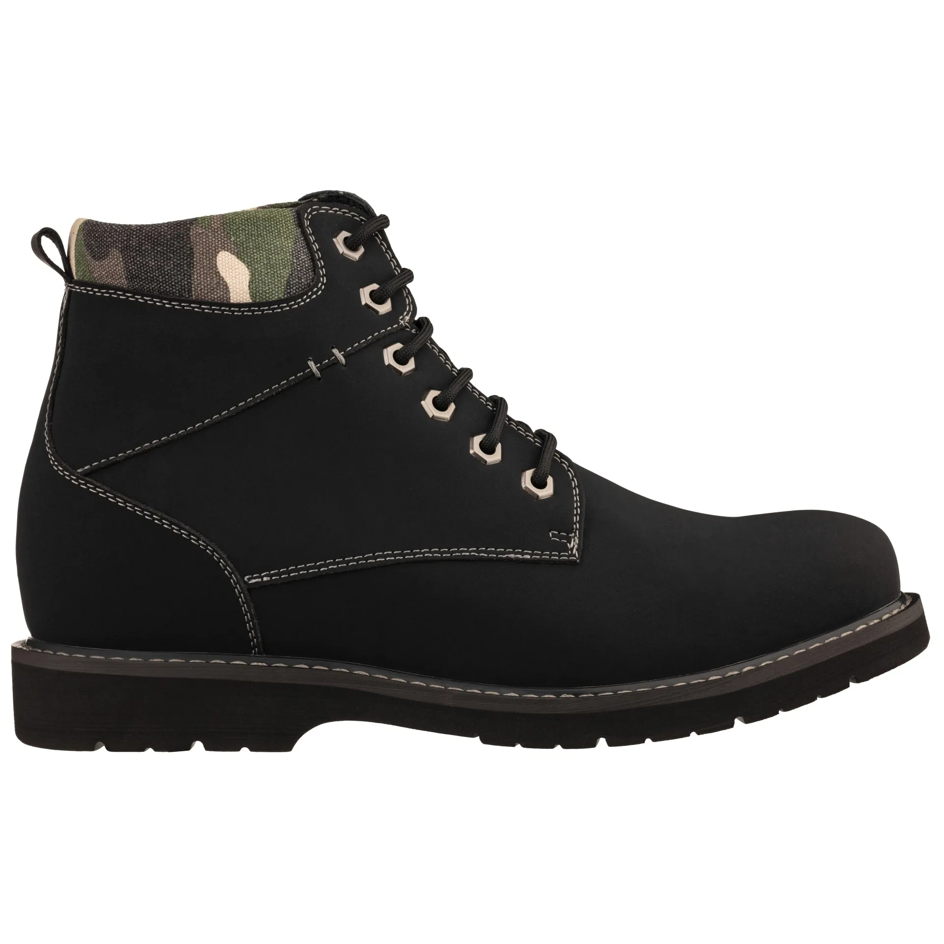 CALTO - YH7831 - 3.2 Inches (Black) - Nubuck Boots