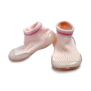 Comfy Knitted Pink Slip-On Shoes