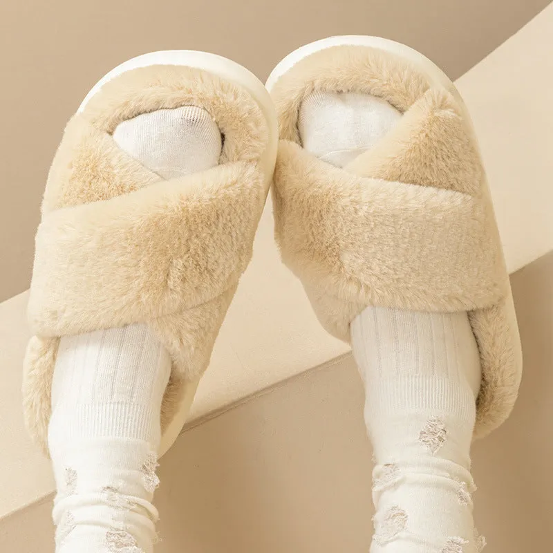 CozyTwist: Criss Cross Cloud Slippers