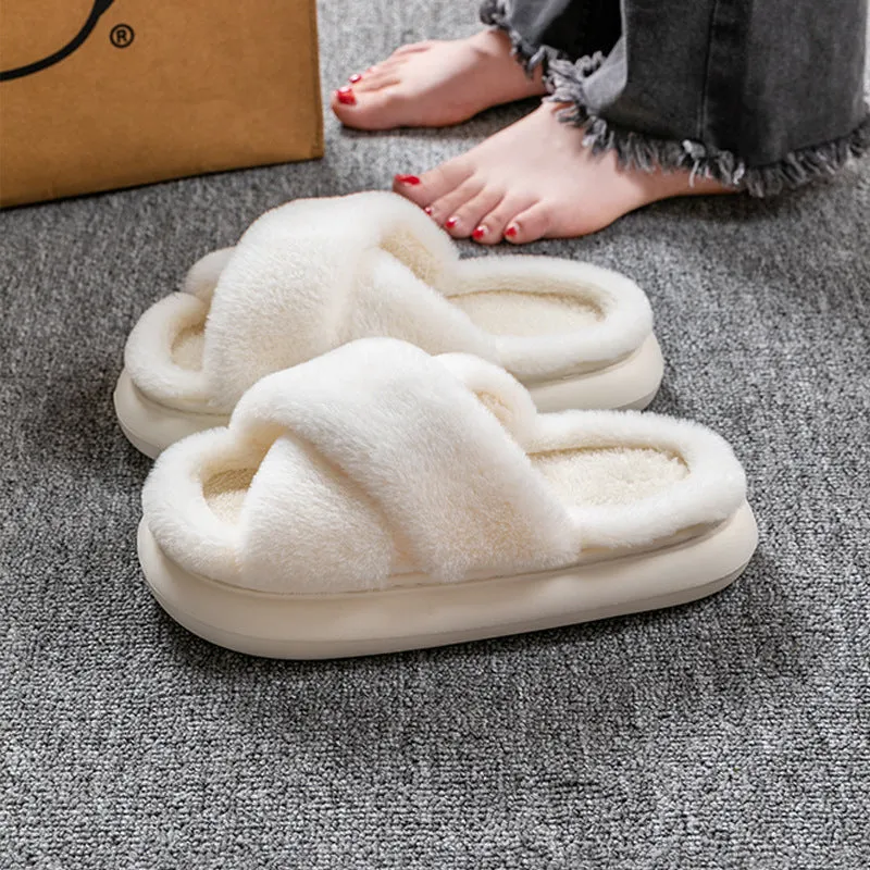 CozyTwist: Criss Cross Cloud Slippers