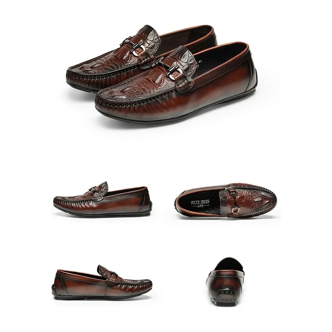 CrocLuxury Waterproof Slip On Leather Loafers