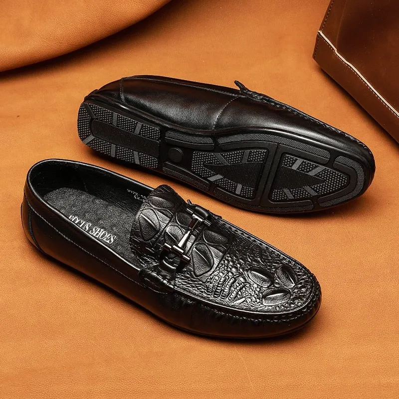 CrocLuxury Waterproof Slip On Leather Loafers