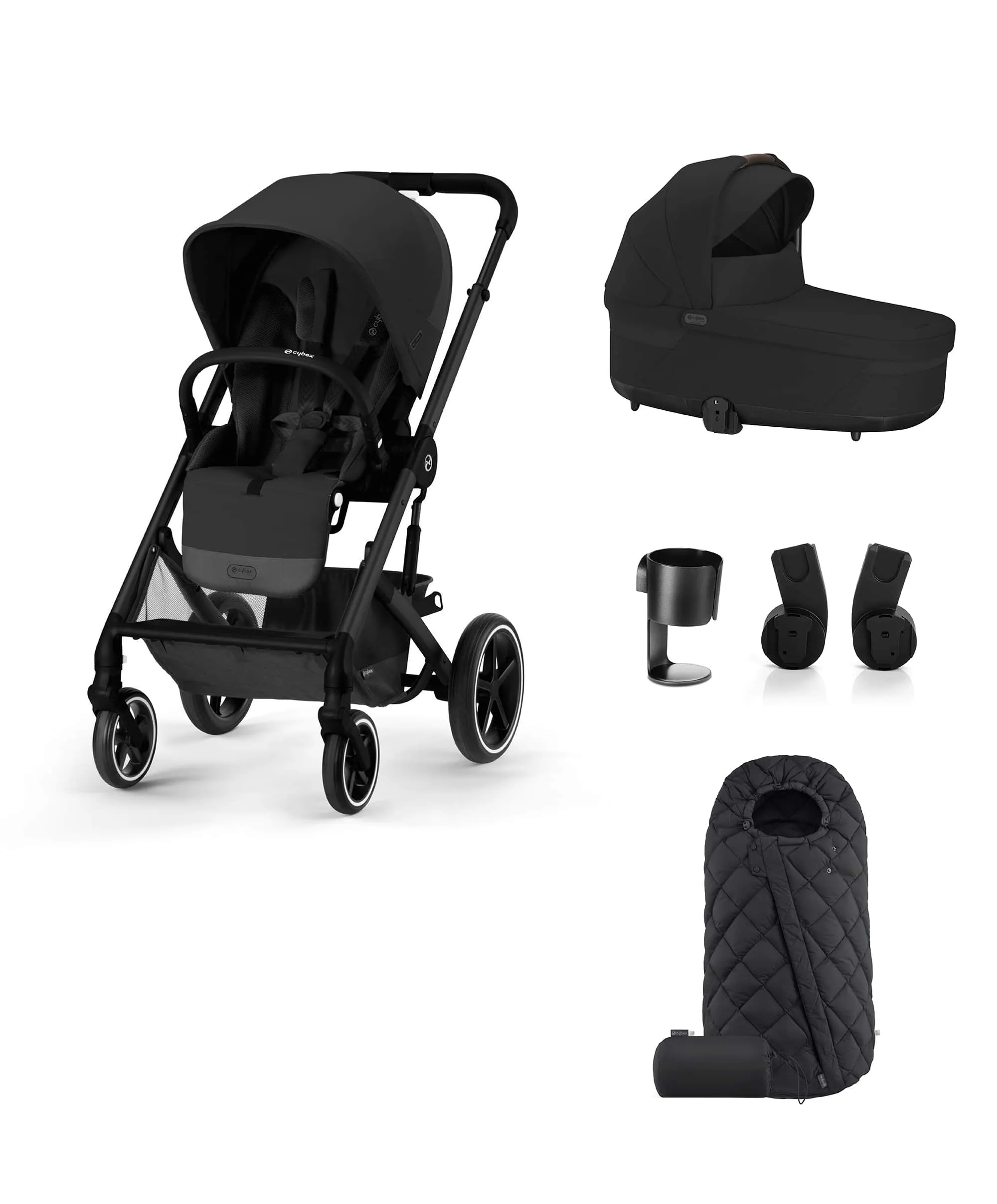 Cybex Balios S Essential Pushchair Bundle - Moon Black