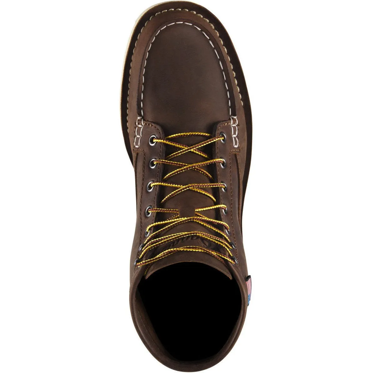 Danner Men's Bull Run 6" Moc Toe Work Boot -Brown- 15590