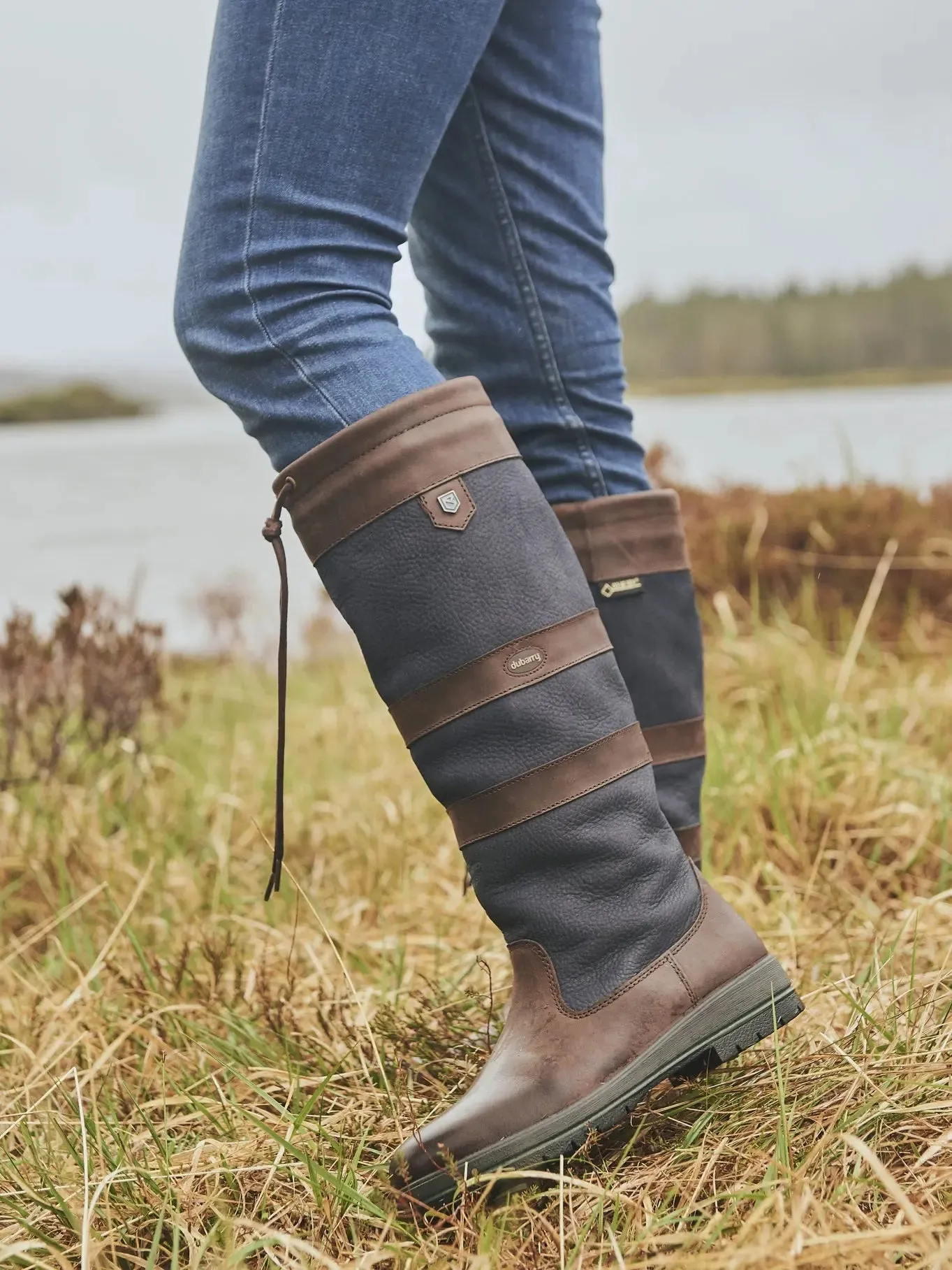 DUBARRY Galway ExtraFit™ Country Boots - Navy & Brown