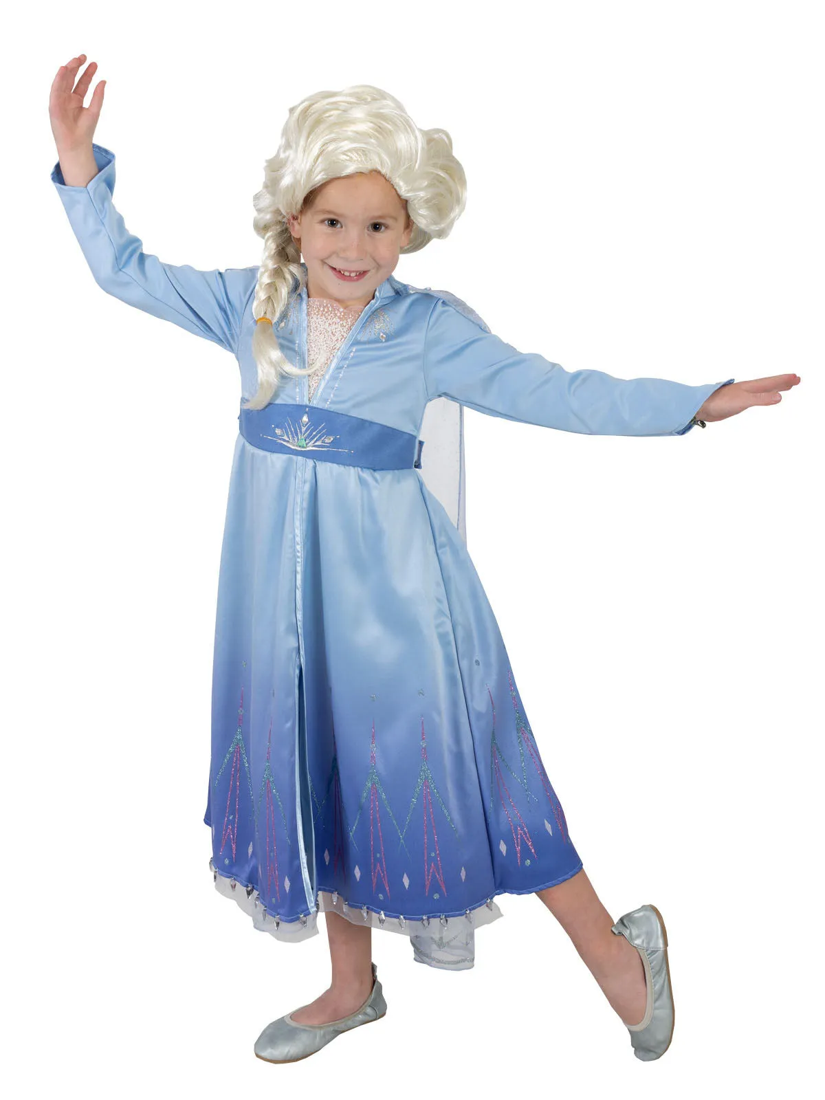 Elsa Premium Costume with Wig for Kids - Disney Frozen 2