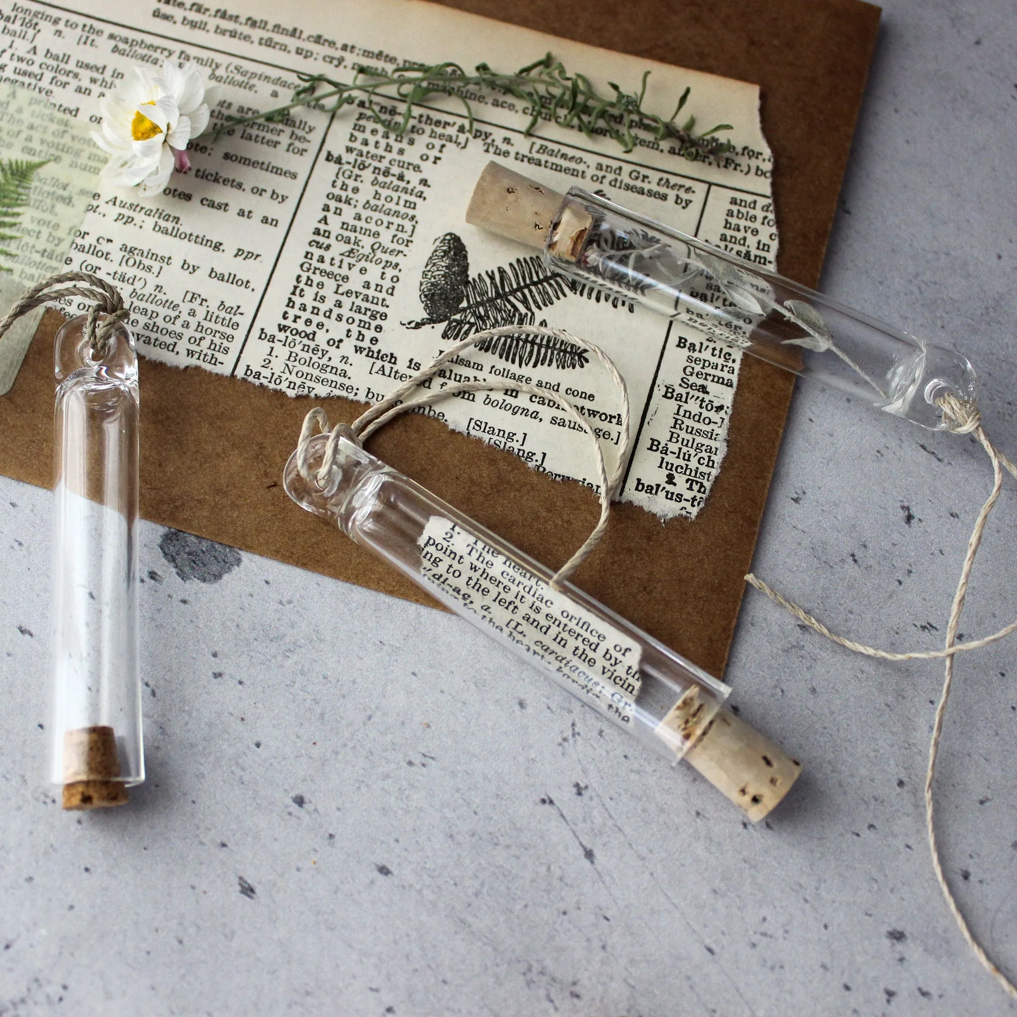 French Vintage Style Glass Tubes