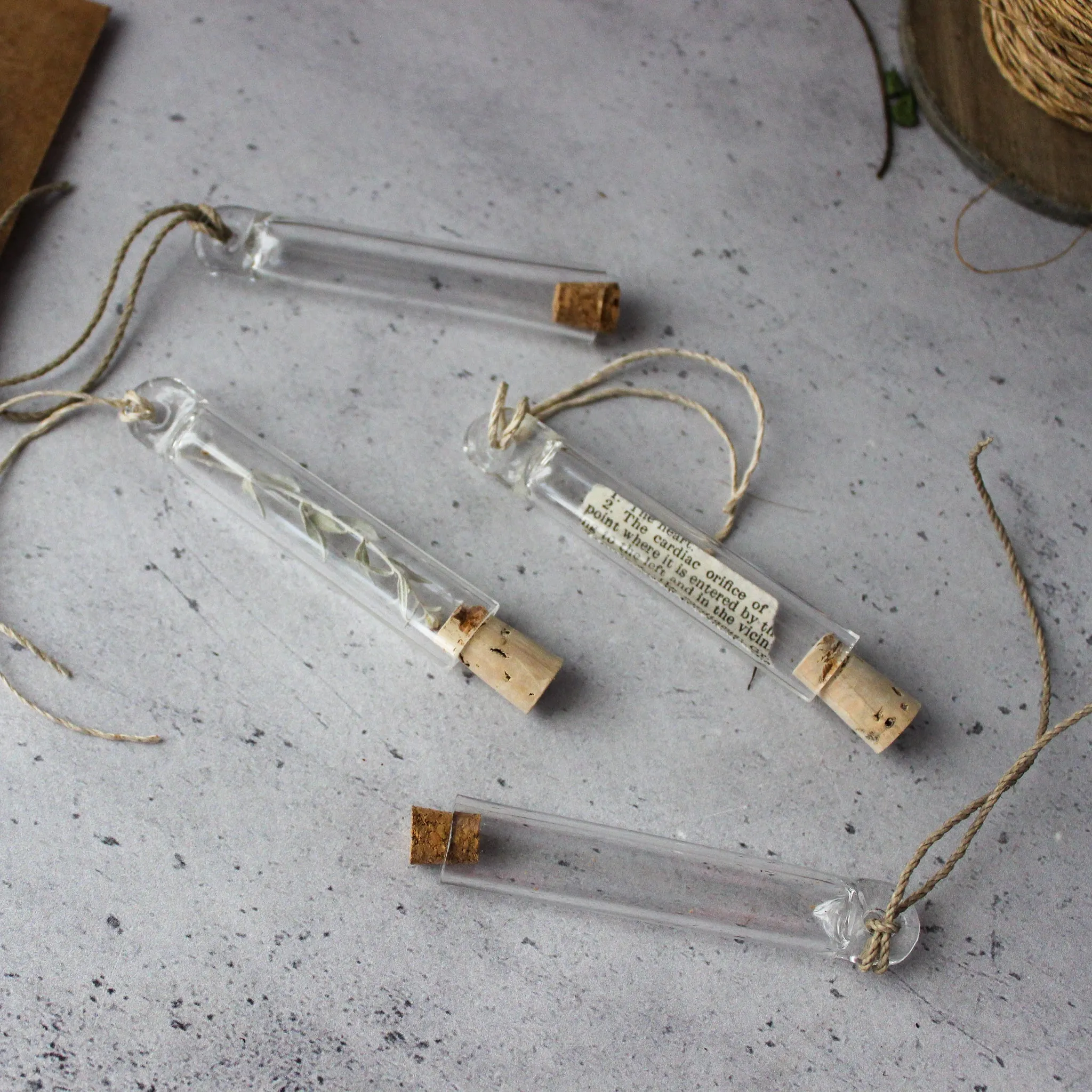 French Vintage Style Glass Tubes