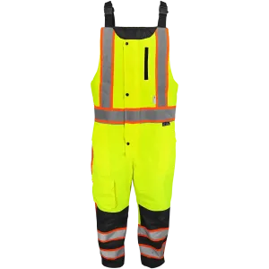 FrogWear® HV High-Visibility Insulated Winter Bibs with Polyurethane Coated Oxford Polyester - GLO-700