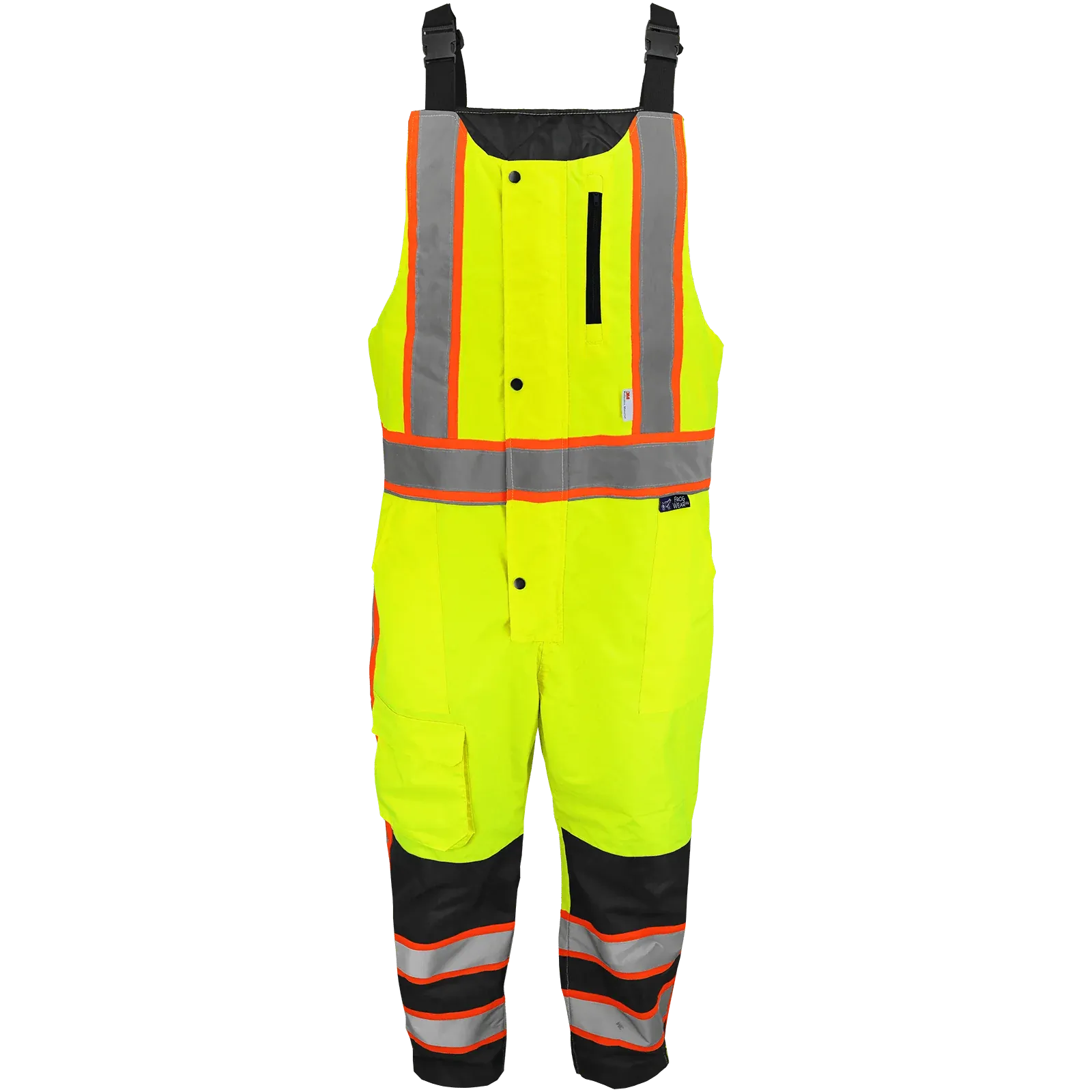 FrogWear® HV High-Visibility Insulated Winter Bibs with Polyurethane Coated Oxford Polyester - GLO-700