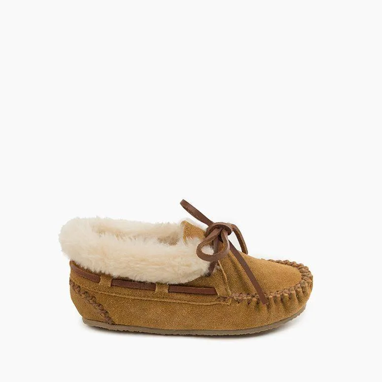 Kids' Charley Suede Slipper - Cinnamon