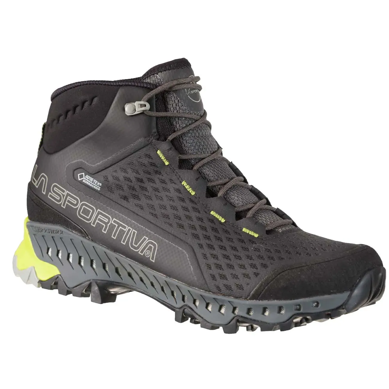 La Sportiva Stream GTX Mid Hiking Boot (Men's) Carbon / Apple Green