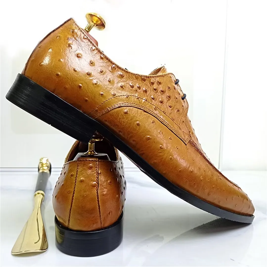 LeatherLuxe Genuine Square-Toe Stylish Dress Shoes