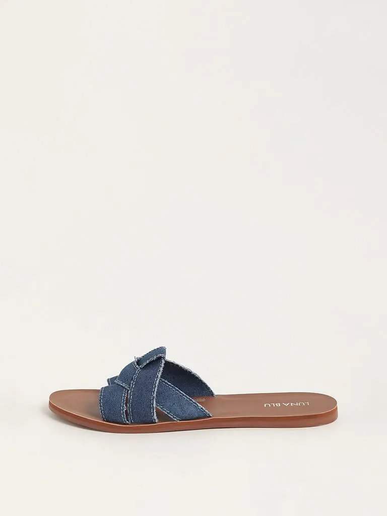 LUNA BLU Blue Slides