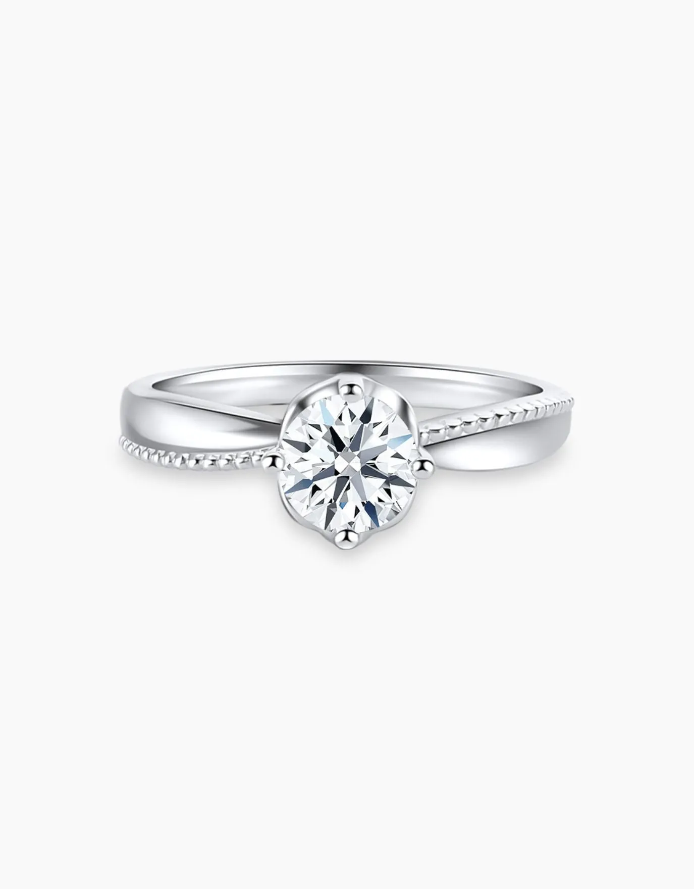 LVC Precieux Classic Milgrain Diamond Ring