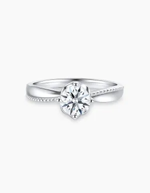 LVC Precieux Classic Milgrain Diamond Ring