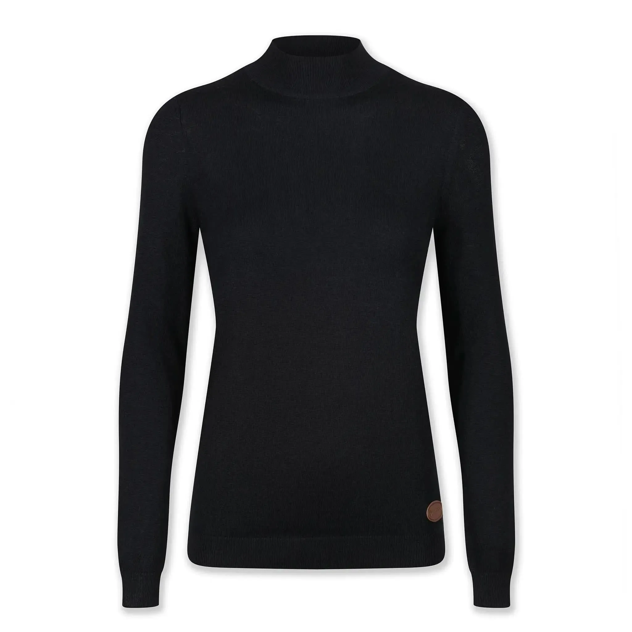 Merino Wool Turtle Neck Black Jumper