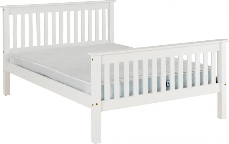 Monaco white High Foot End Bed