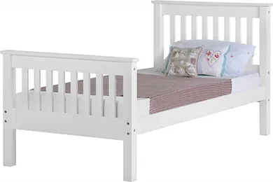 Monaco white High Foot End Bed