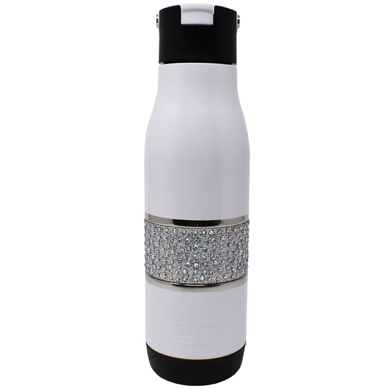 MyBevi Hollywood Sport Hydration Bottle 20 oz | Rhinestones Bling Water Bottle