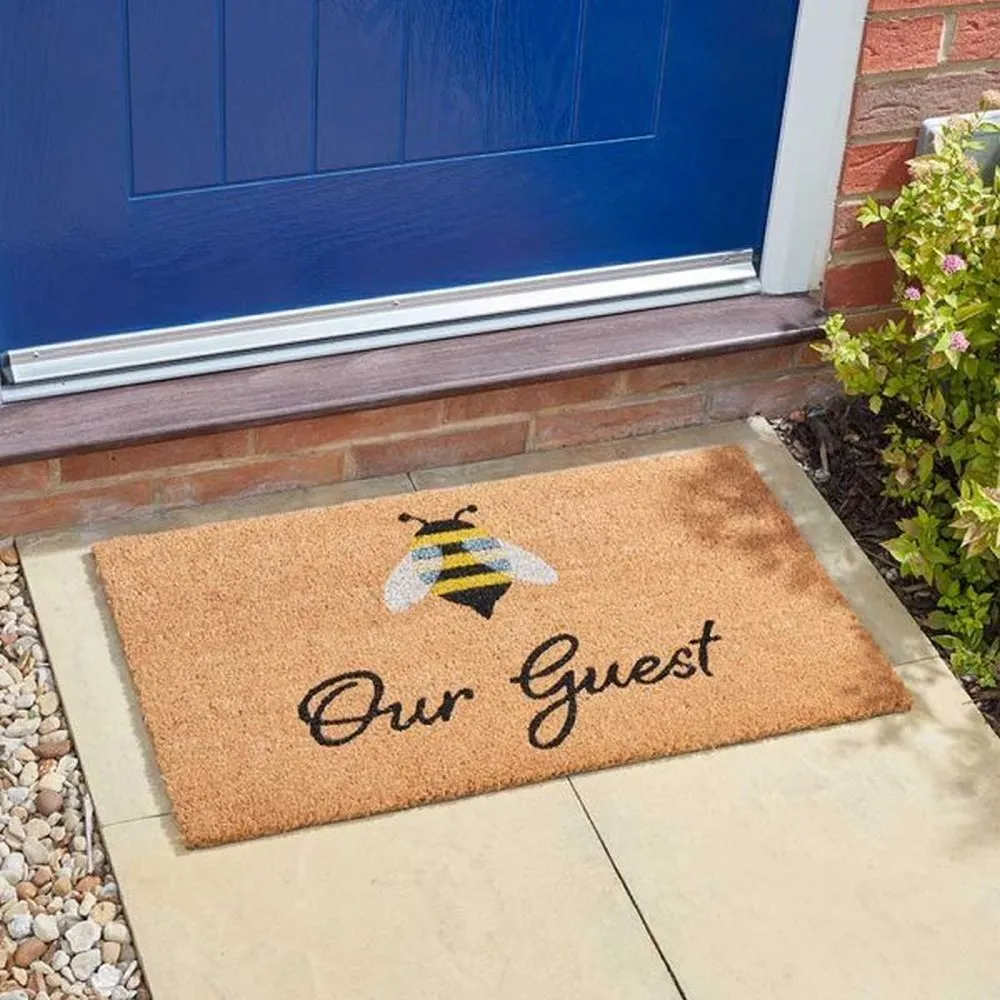 Outside In 75cm Bee Our Guest Doormat