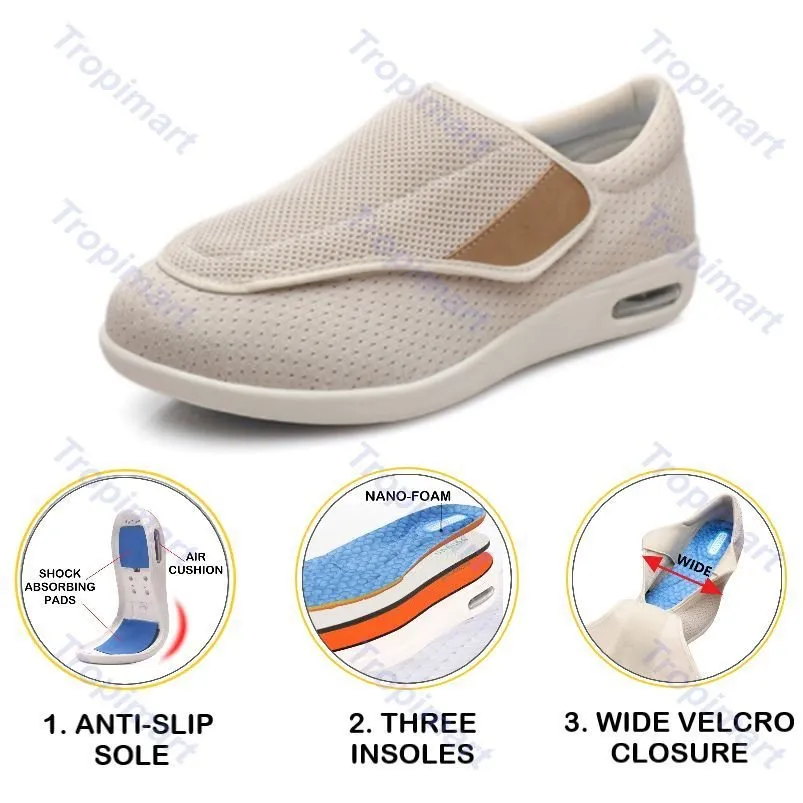 Owlkay Plus Size Wide Diabetic Shoes For Swollen Feet Width Shoes-NW025