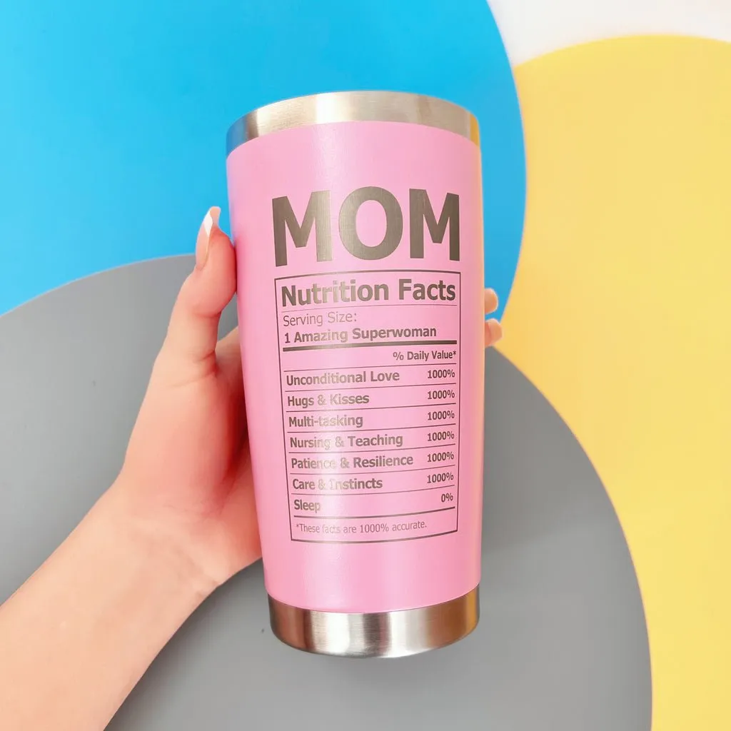 Personalized Best Mom Ever Tumblers, 20oz Stainless Steel Insulated, Birthday Mothers Day Christmas Gifts for Moms