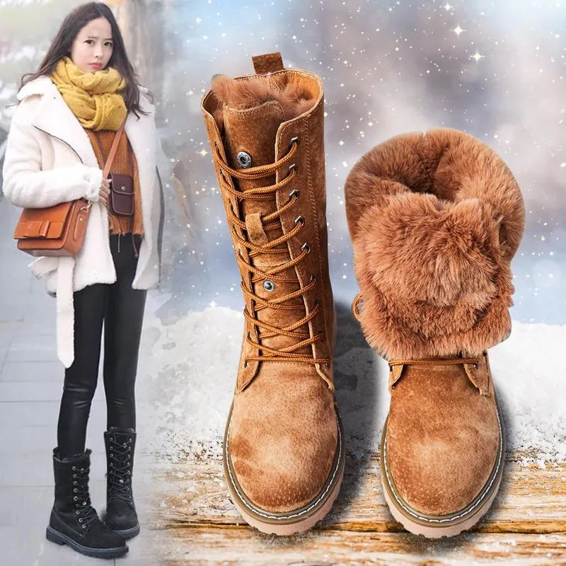 Soft and Warm Mid-Calf Winter Snow Boots