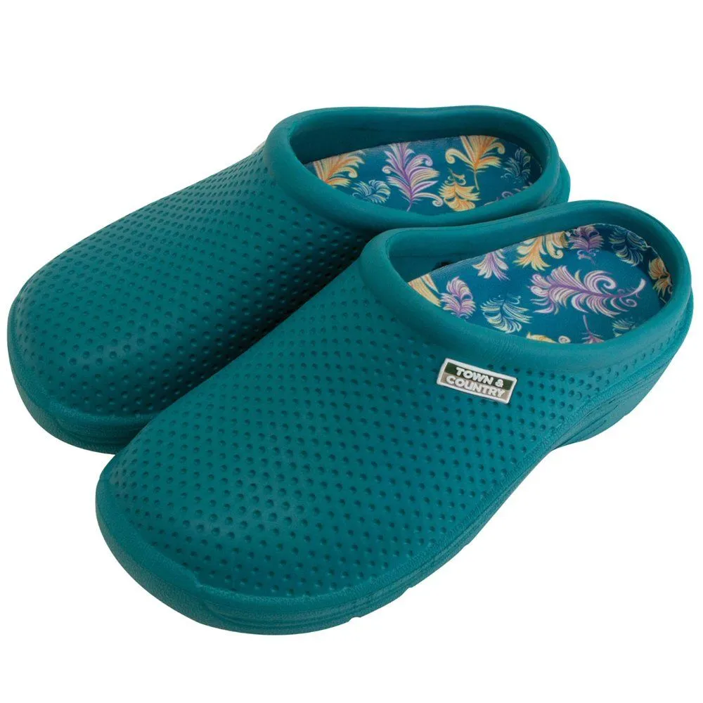 Town & Country Teal Eva Cloggies Size 5